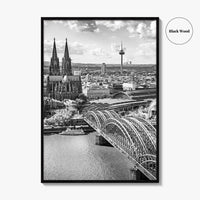 Cologne Black and White Fine Art Photo Print, Köln Germany, North Rhine-Westphalia Poster