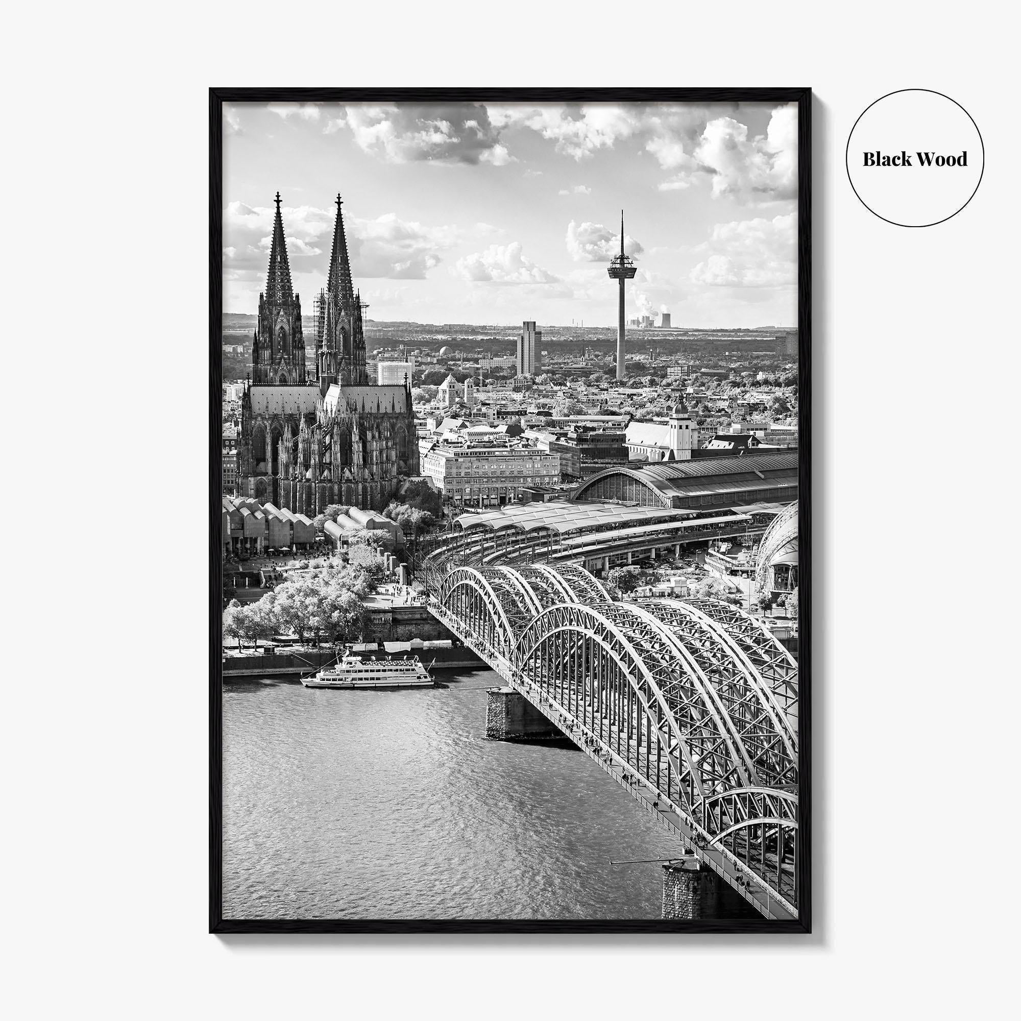 Cologne Black and White Fine Art Photo Print, Köln Germany, North Rhine-Westphalia Poster