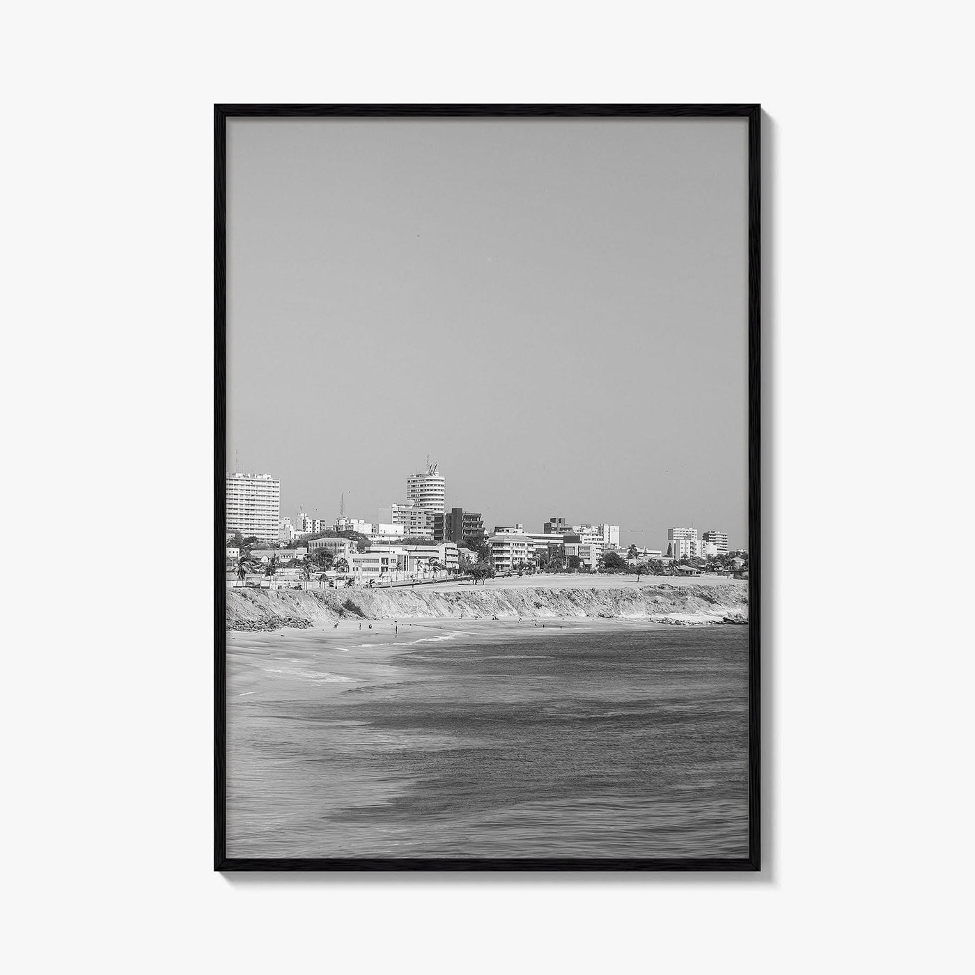 Dakar Black and White Fine Art Photo Print, Senegal Shoreline Wall Decor Poster