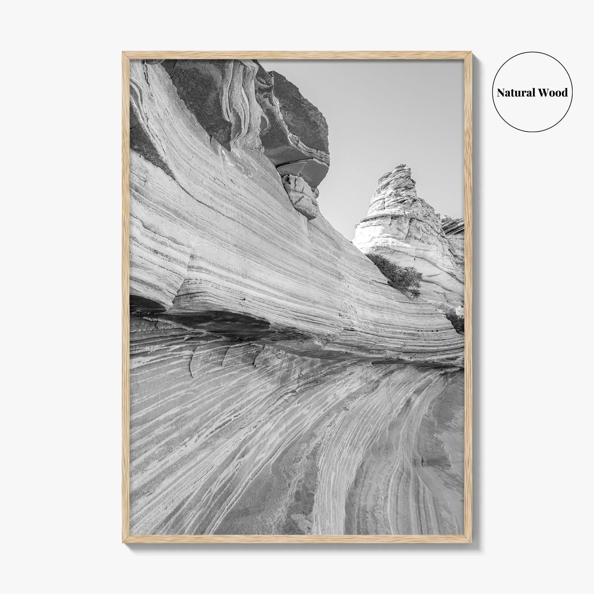 Coyote Buttes South Black and White Fine Art Photo Print, Vermilion Cliffs Poster