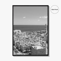 Bari Black and White Fine Art Photo Print, Basilica San Nicola Puglia Italy Poster