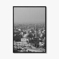 Aleppo Black and White Fine Art Photo Print, Citadel, Syria Wall Decor Poster