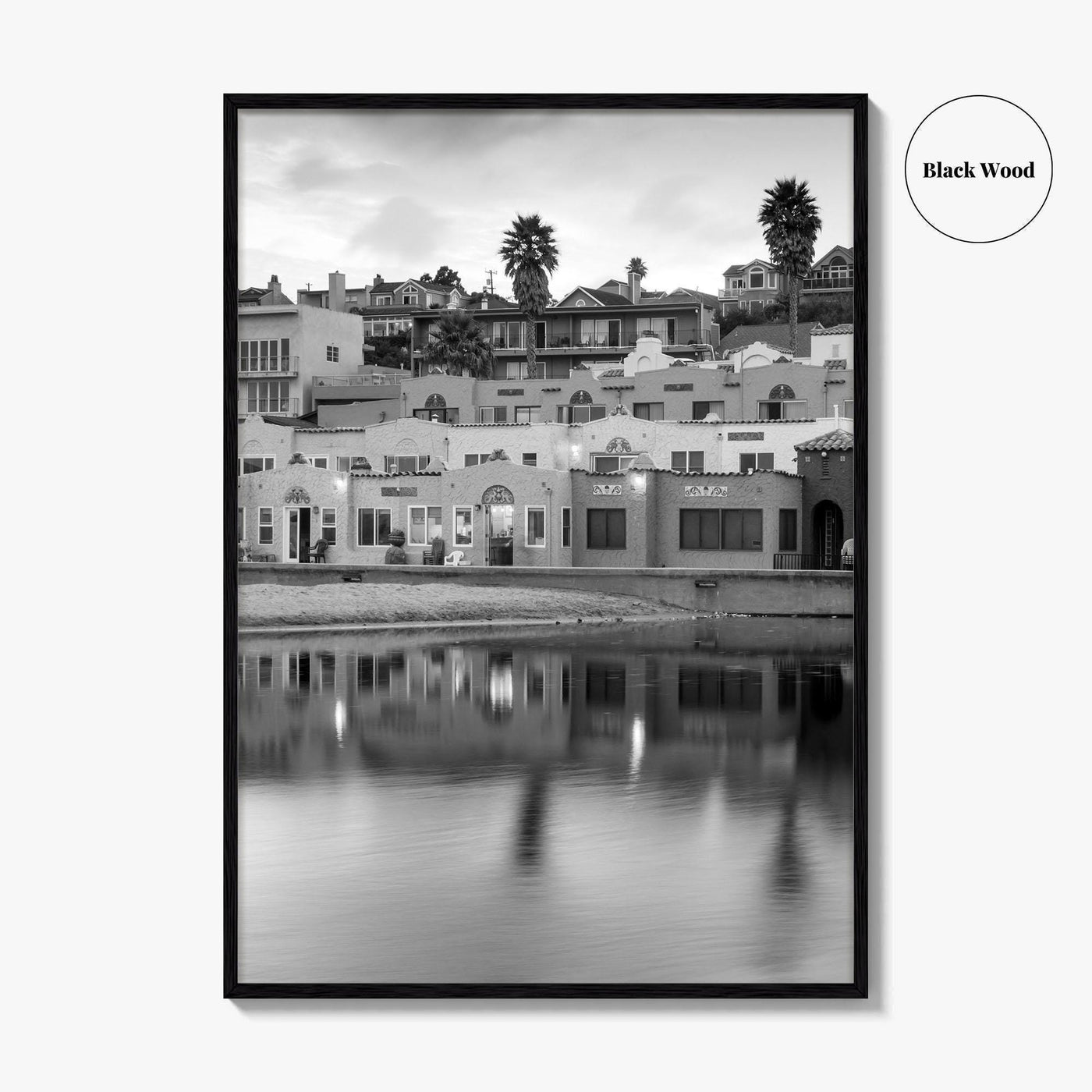 Capitola Black and White Fine Art Photo Print, Santa Cruz Monterey Bay California Poster