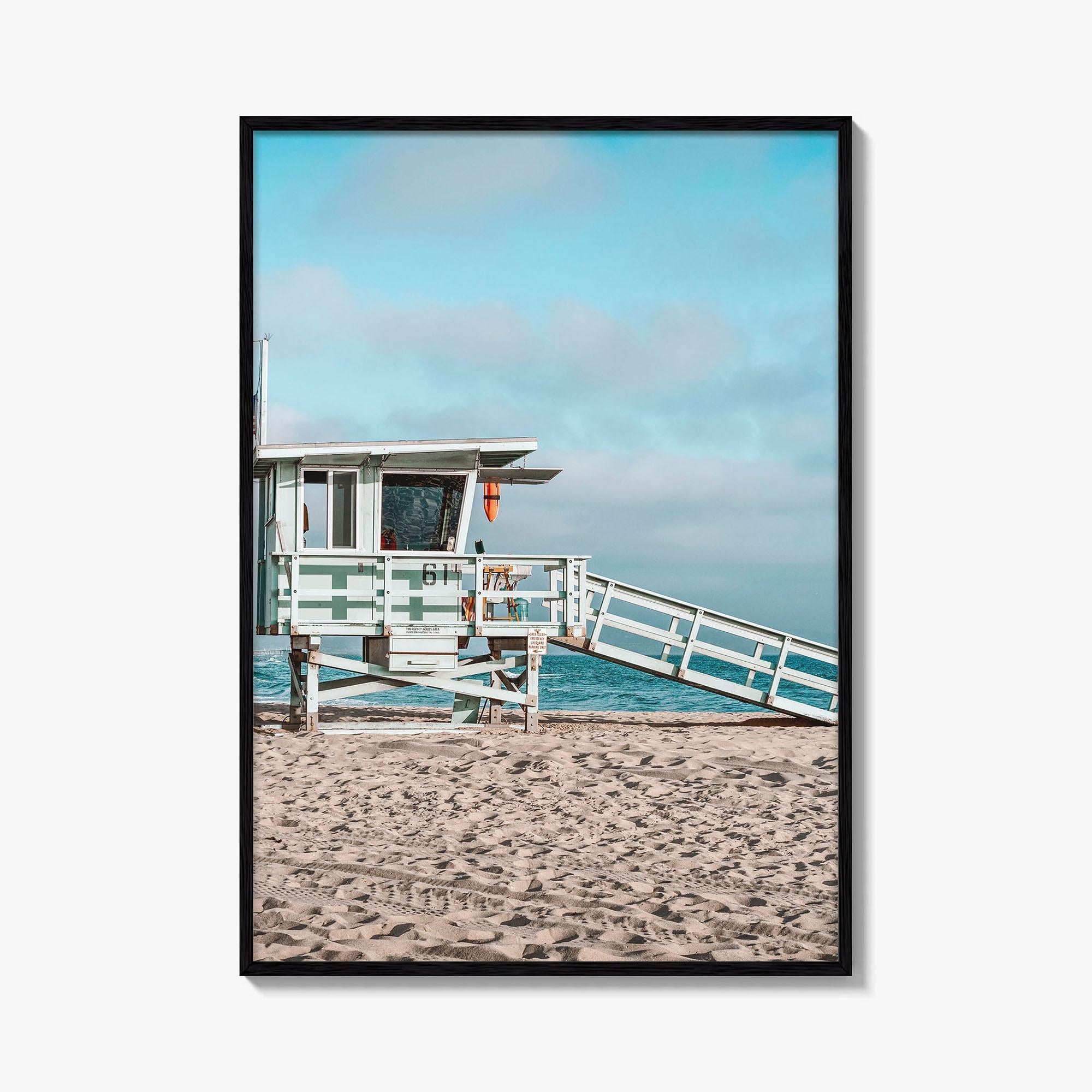 El Segundo Fine Art Photo Print, Lifeguard Tower, Los Angeles, California, USA Beach Poster