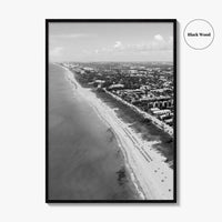 Delray Beach Black and White Fine Art Photo Print, Florida USA Poster