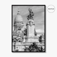 Buenos Aires Black and White Fine Art Photo Print, Argentine Congress, Argentina Poster