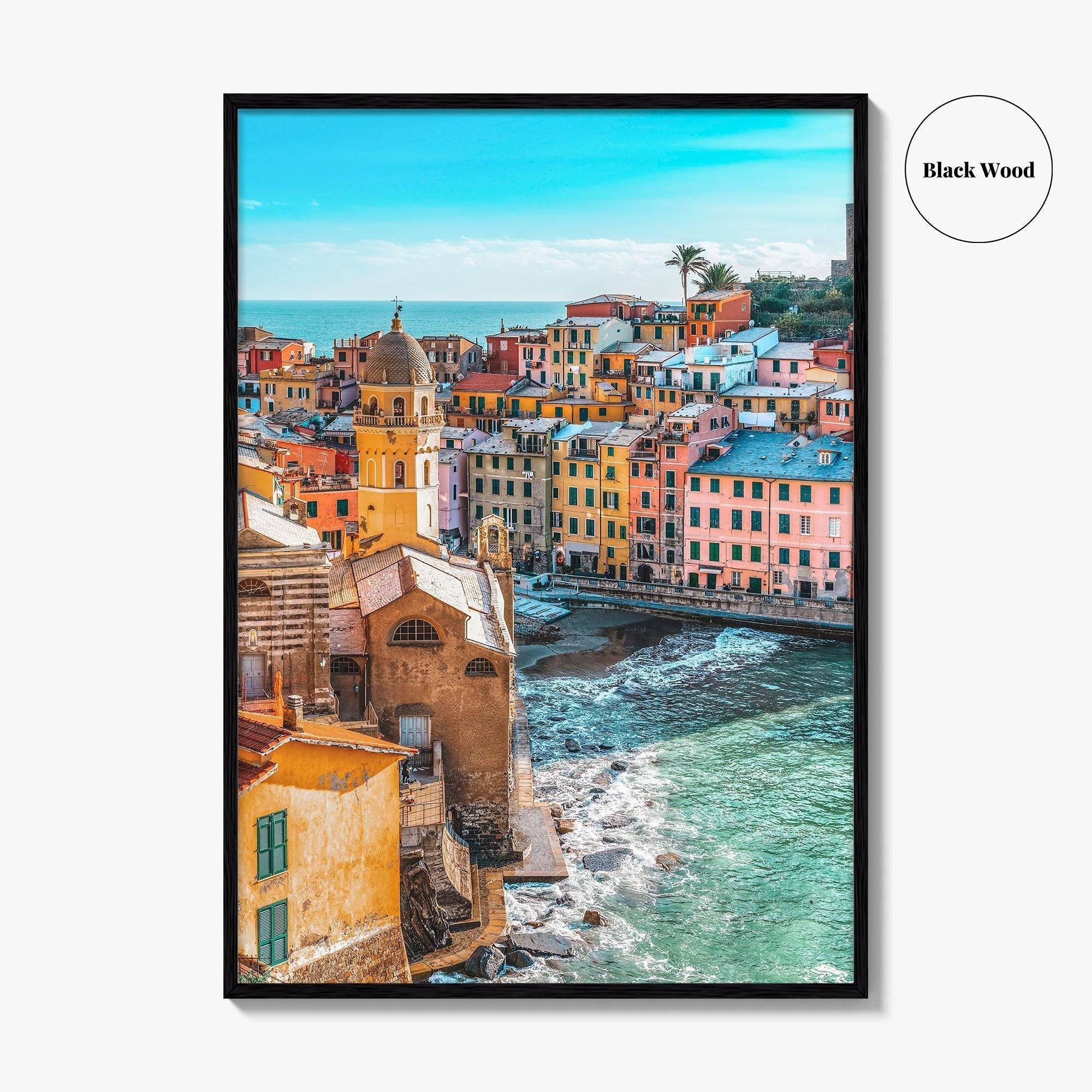 Vernazza Fine Art Photo Print, Cinque Terre, Liguria Italy Seascape Poster