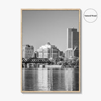Albany Skyline Black and White Fine Art Photo Print, Poster, New York Poster