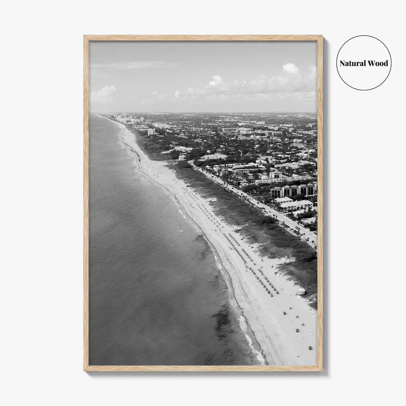 Delray Beach Black and White Fine Art Photo Print, Florida USA Poster
