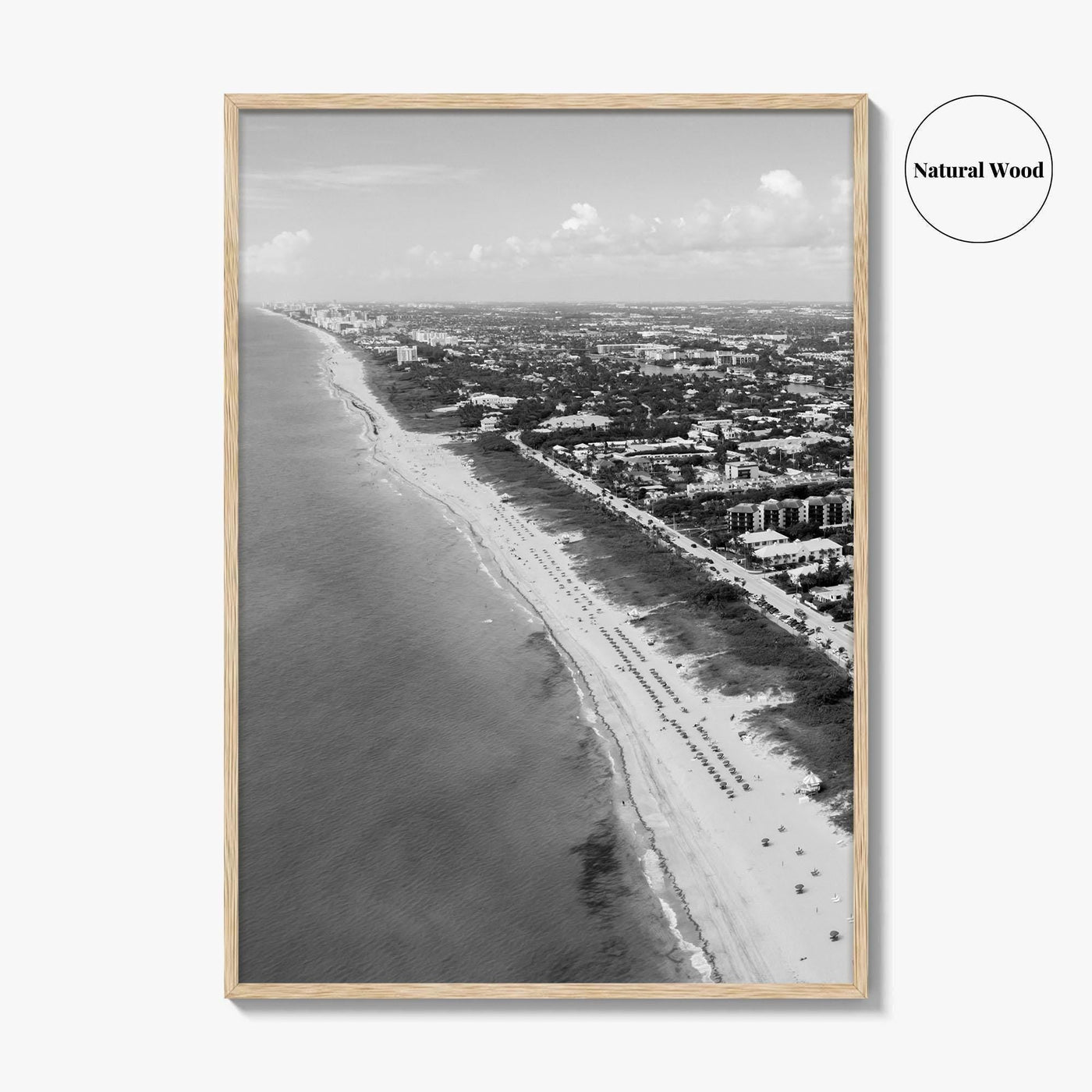 Delray Beach Black and White Fine Art Photo Print, Florida USA Poster