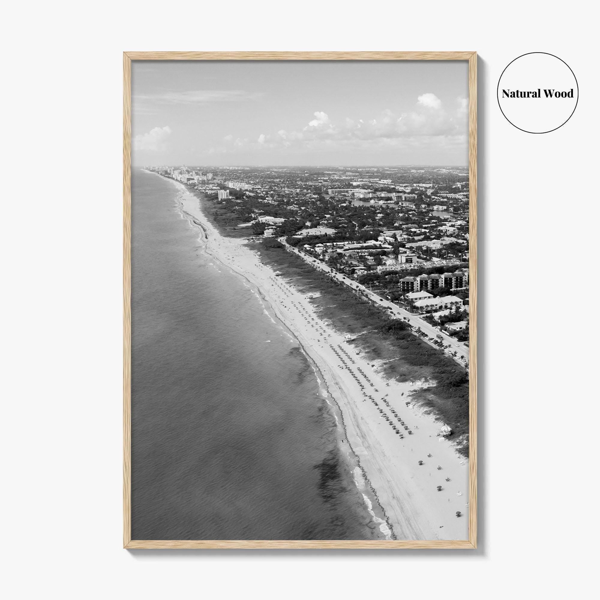 Delray Beach Black and White Fine Art Photo Print, Florida USA Poster