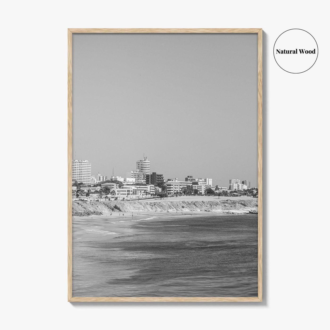 Dakar Black and White Fine Art Photo Print, Senegal Shoreline Wall Decor Poster