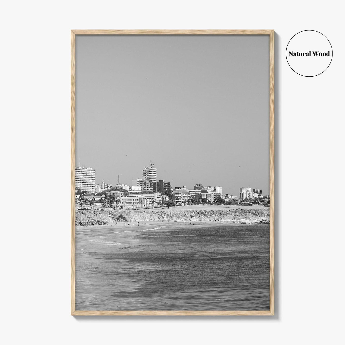 Dakar Black and White Fine Art Photo Print, Senegal Shoreline Wall Decor Poster
