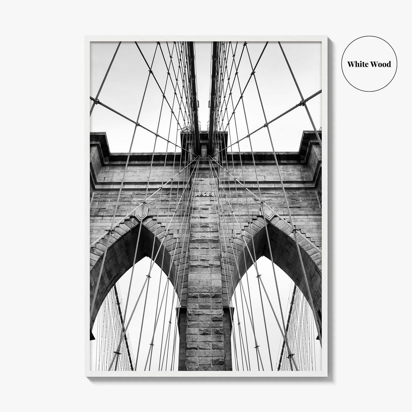 Brooklyn Bridge Black and White Fine Art Photo Print, New York City, NYC Poster