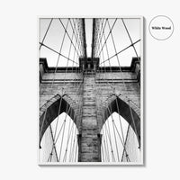 Brooklyn Bridge Black and White Fine Art Photo Print, New York City, NYC Poster