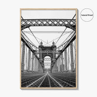 Cincinnati Black and White Fine Art Photo Print, John Roebling Bridge, Ohio Poster