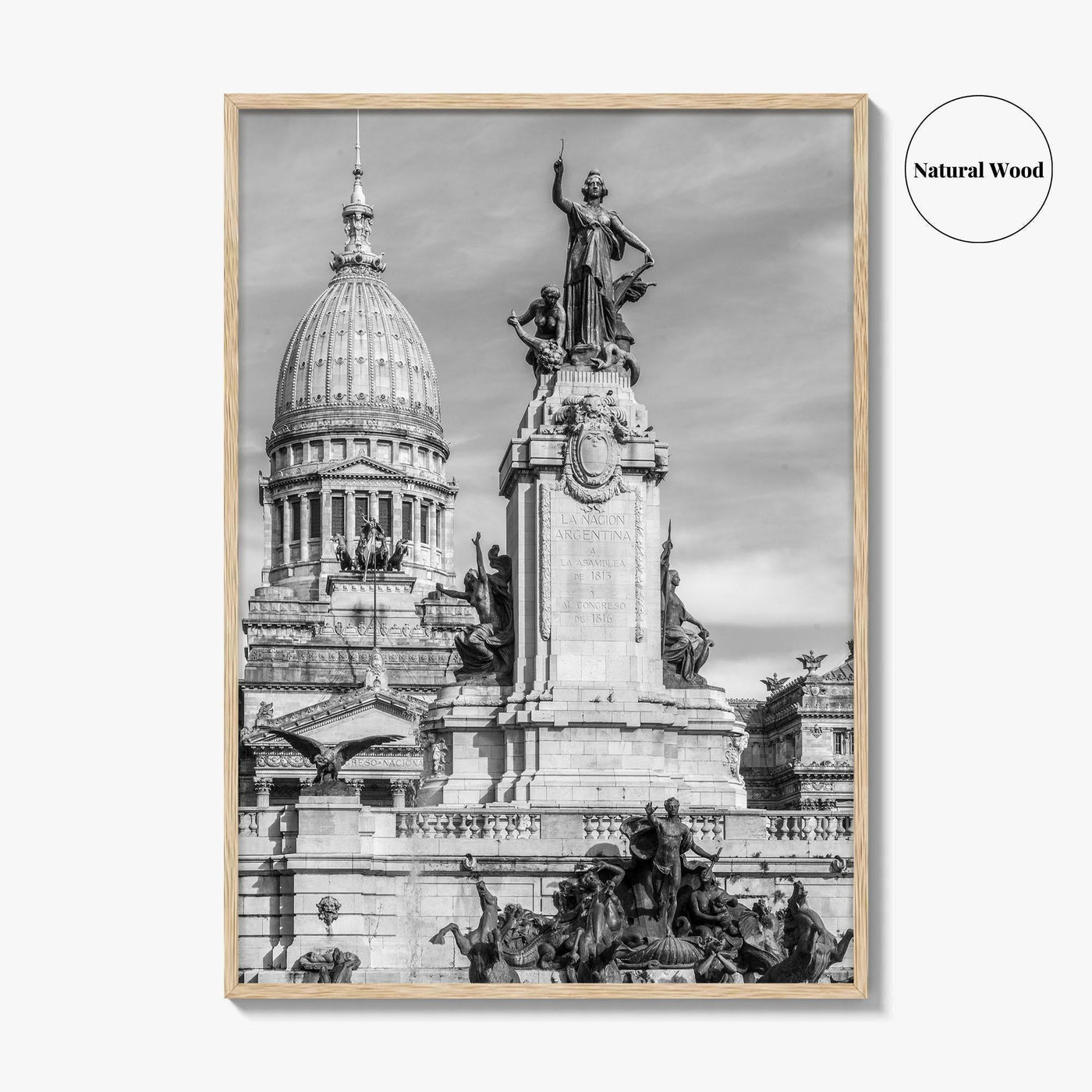 Buenos Aires Black and White Fine Art Photo Print, Argentine Congress, Argentina Poster