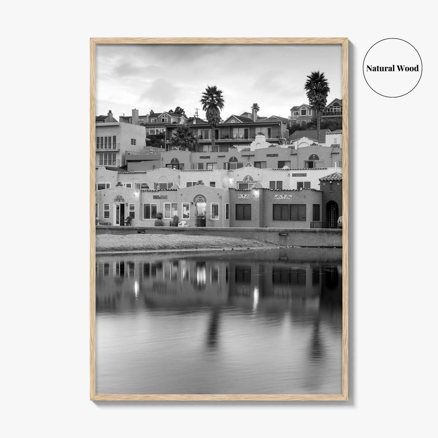 Capitola Black and White Fine Art Photo Print, Santa Cruz Monterey Bay California Poster