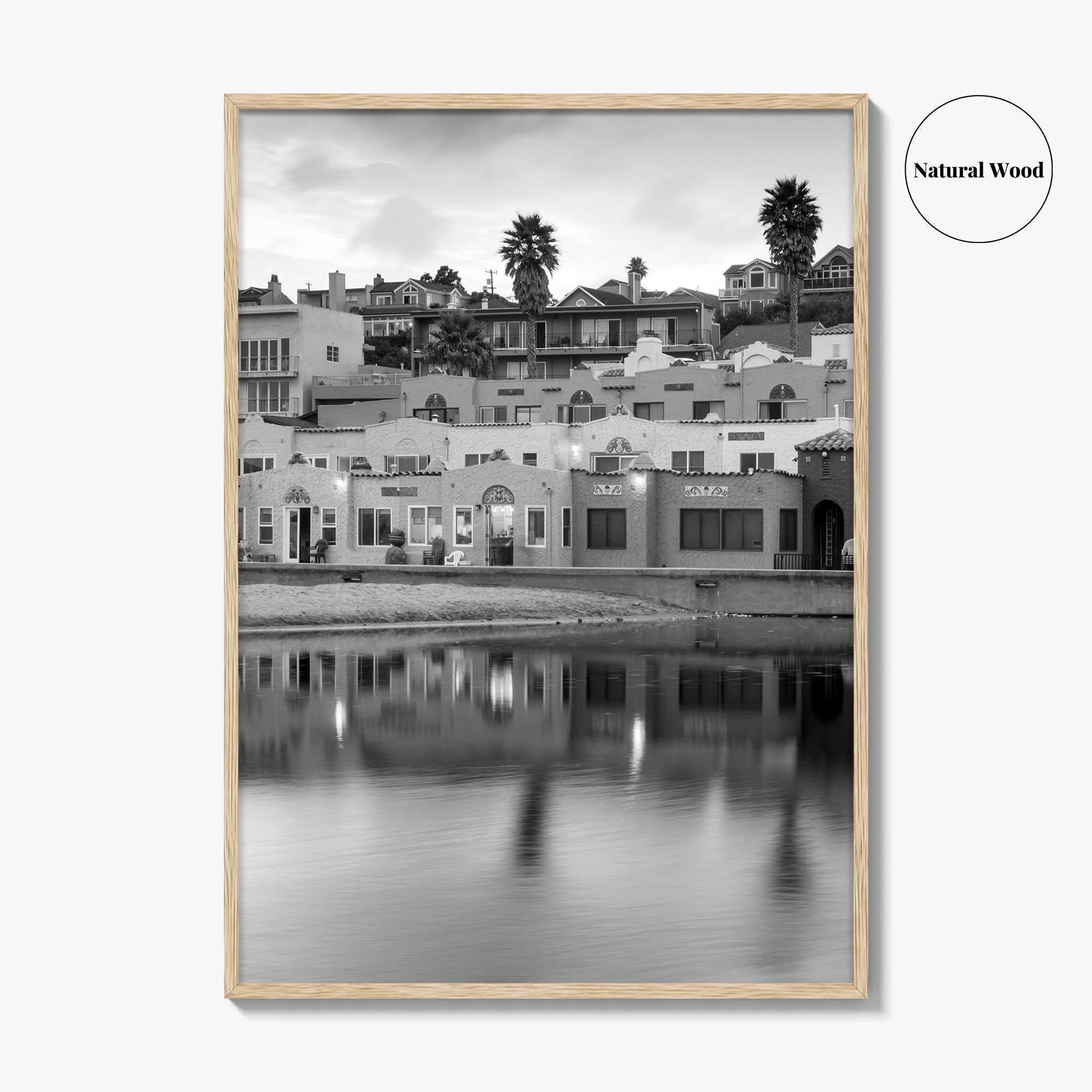 Capitola Black and White Fine Art Photo Print, Santa Cruz Monterey Bay California Poster
