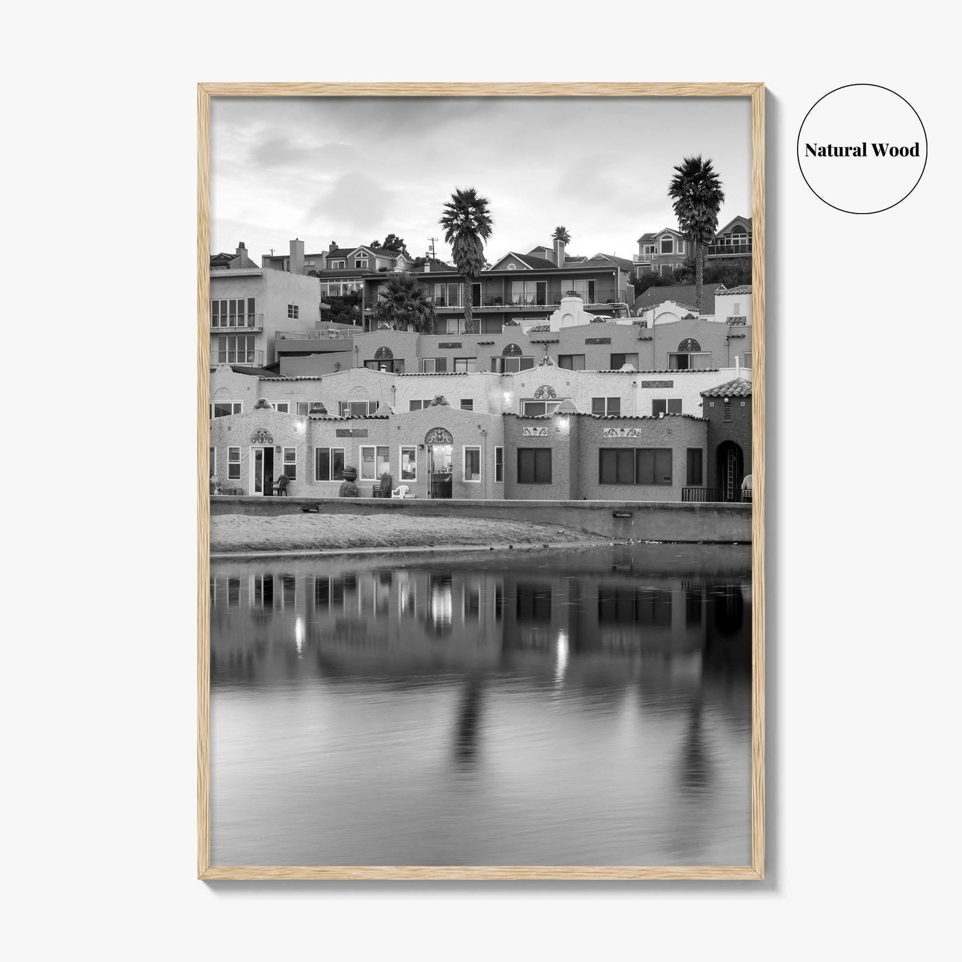 Capitola Black and White Fine Art Photo Print, Santa Cruz Monterey Bay California Poster