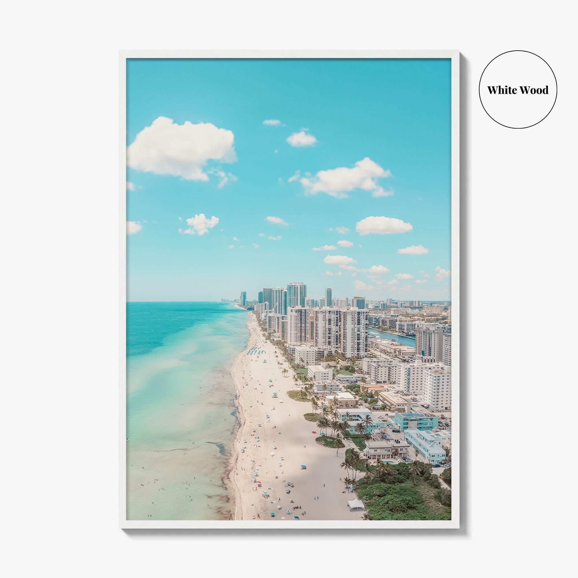 Hollywood Beach Fine Art Photo Print, Hallandale Beach, Florida USA Wall Decor Poster