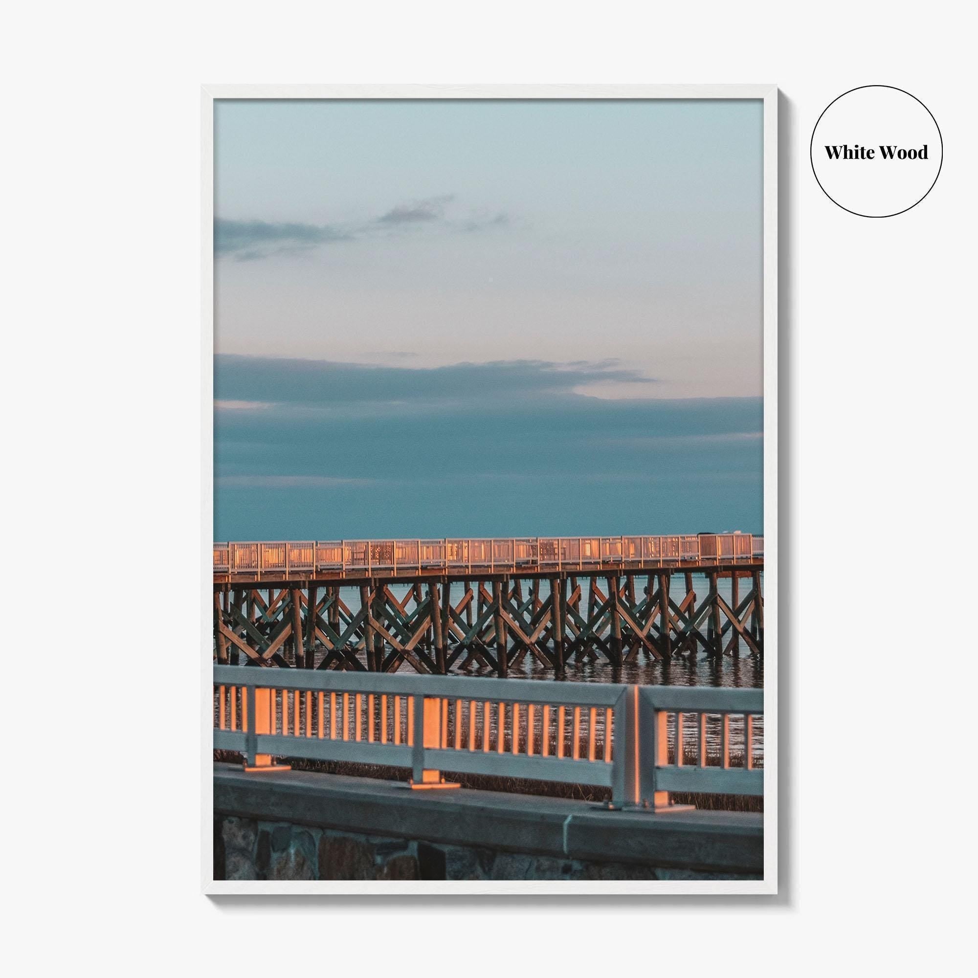 Norwalk Fine Art Photo Print, Calf Pasture Beach, Long Island Sound Connecticut USA Poster