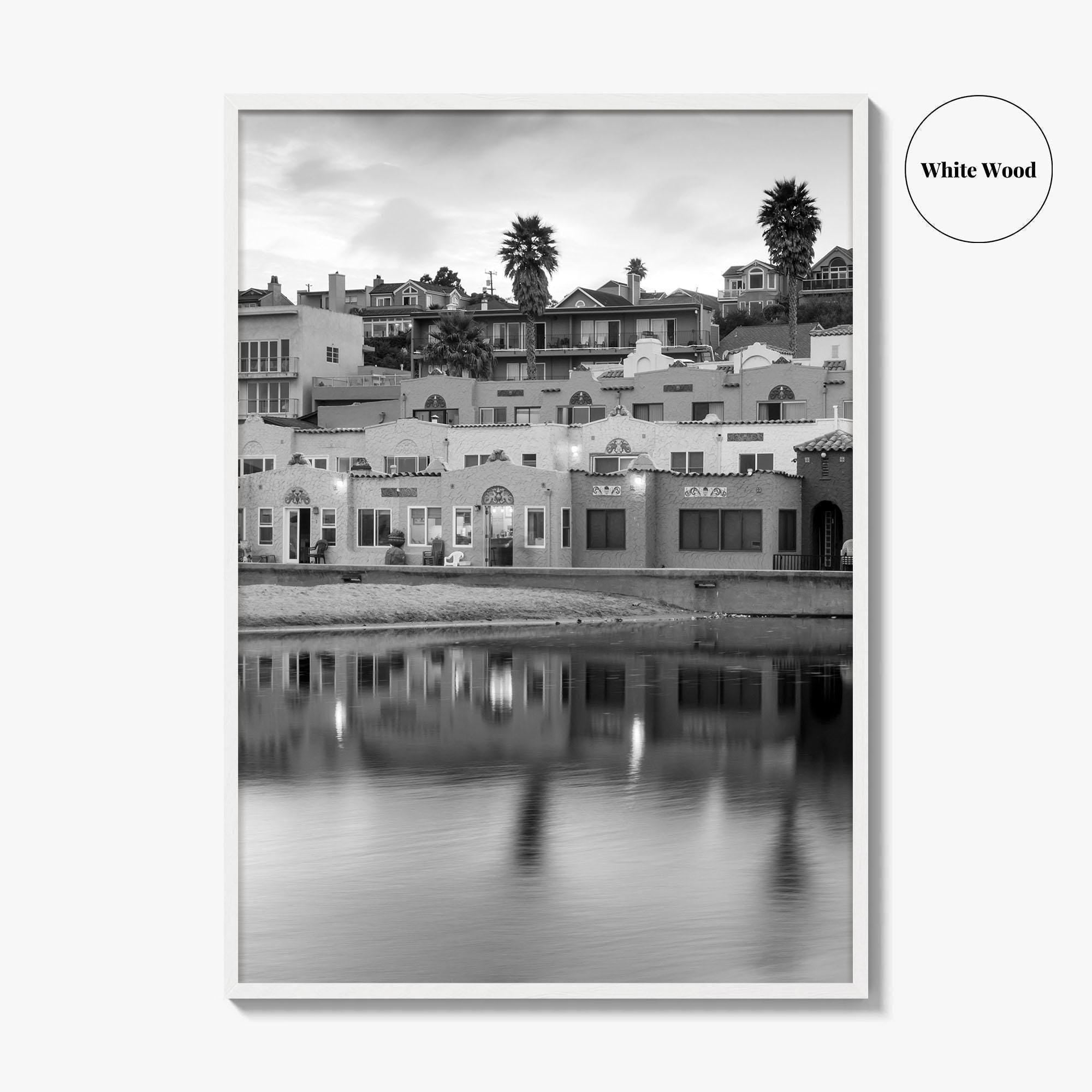 Capitola Black and White Fine Art Photo Print, Santa Cruz Monterey Bay California Poster