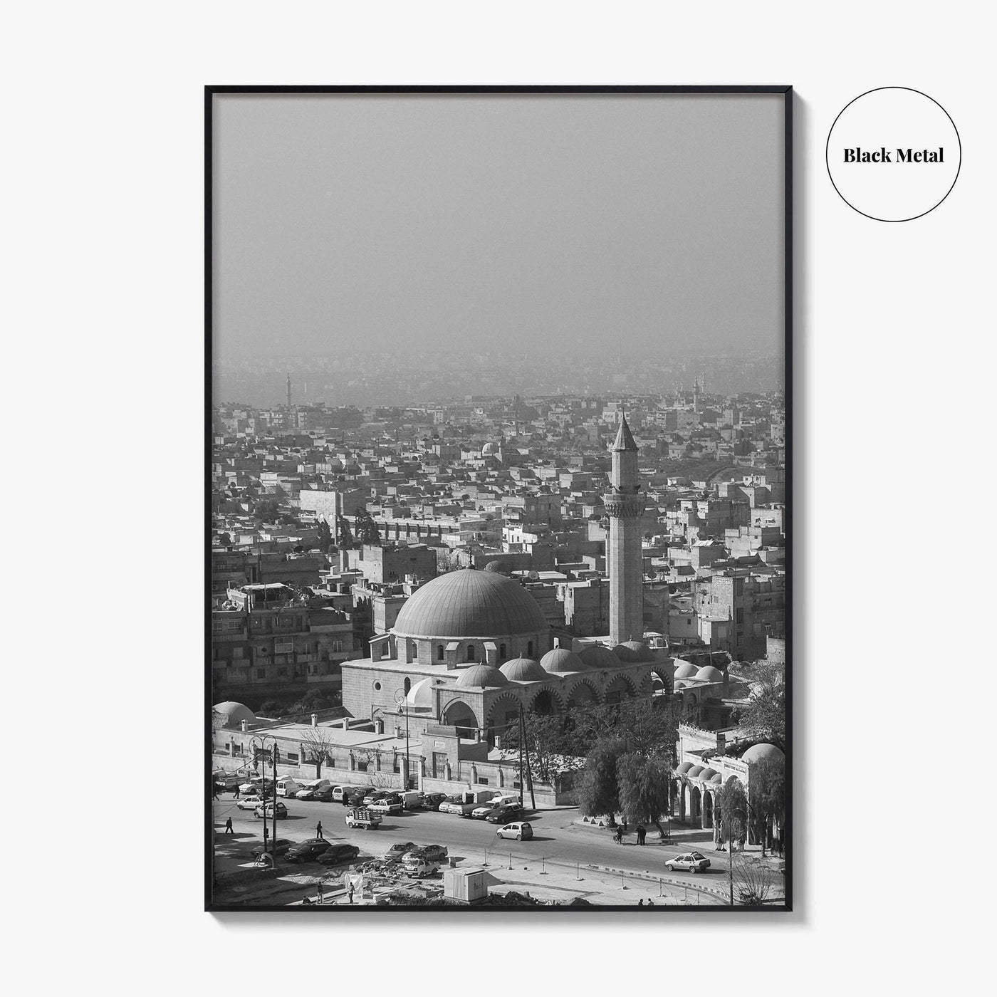 Aleppo Black and White Fine Art Photo Print, Citadel, Syria Wall Decor Poster