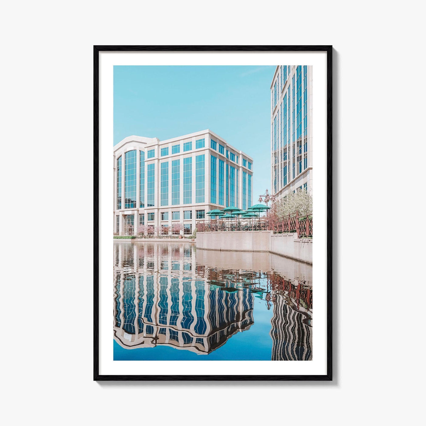 Bloomington Fine Art Photo Print, Minnesota Wall Decor, Office Park Lake Reflection Poster, USA
