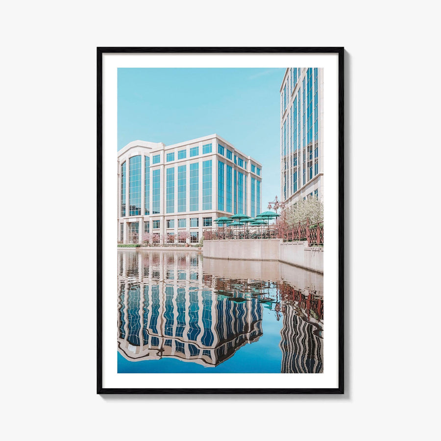 Bloomington Fine Art Photo Print, Minnesota Wall Decor, Office Park Lake Reflection Poster, USA