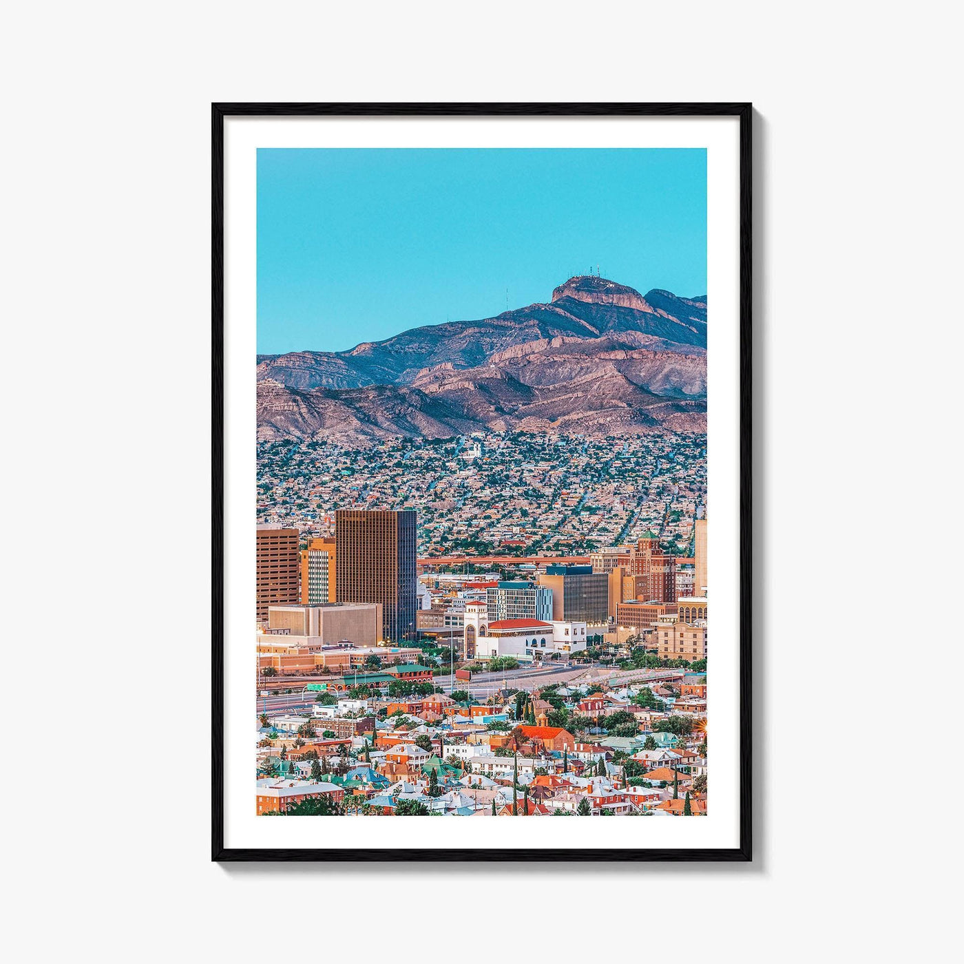 El Paso Skyline Fine Art Photo Print, Downtown, Texas USA, Wall Art Poster