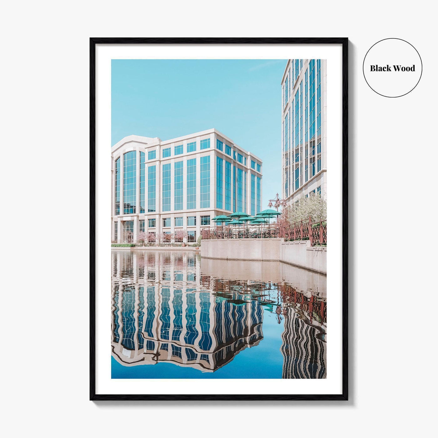 Bloomington Fine Art Photo Print, Minnesota Wall Decor, Office Park Lake Reflection Poster, USA