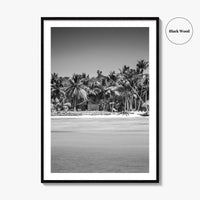 Punta Cana Black and White Fine Art Photo Print, Dominican Republic Poster