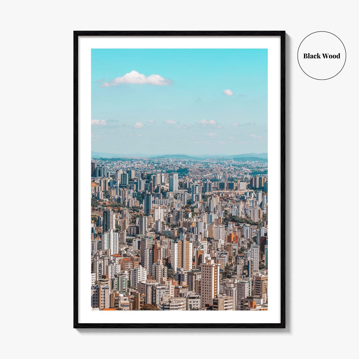 Belo Horizonte Skyline Fine Art Photo Print, Mangabeiras Viewpoint, Minas Gerais, Brazil Wall Poster