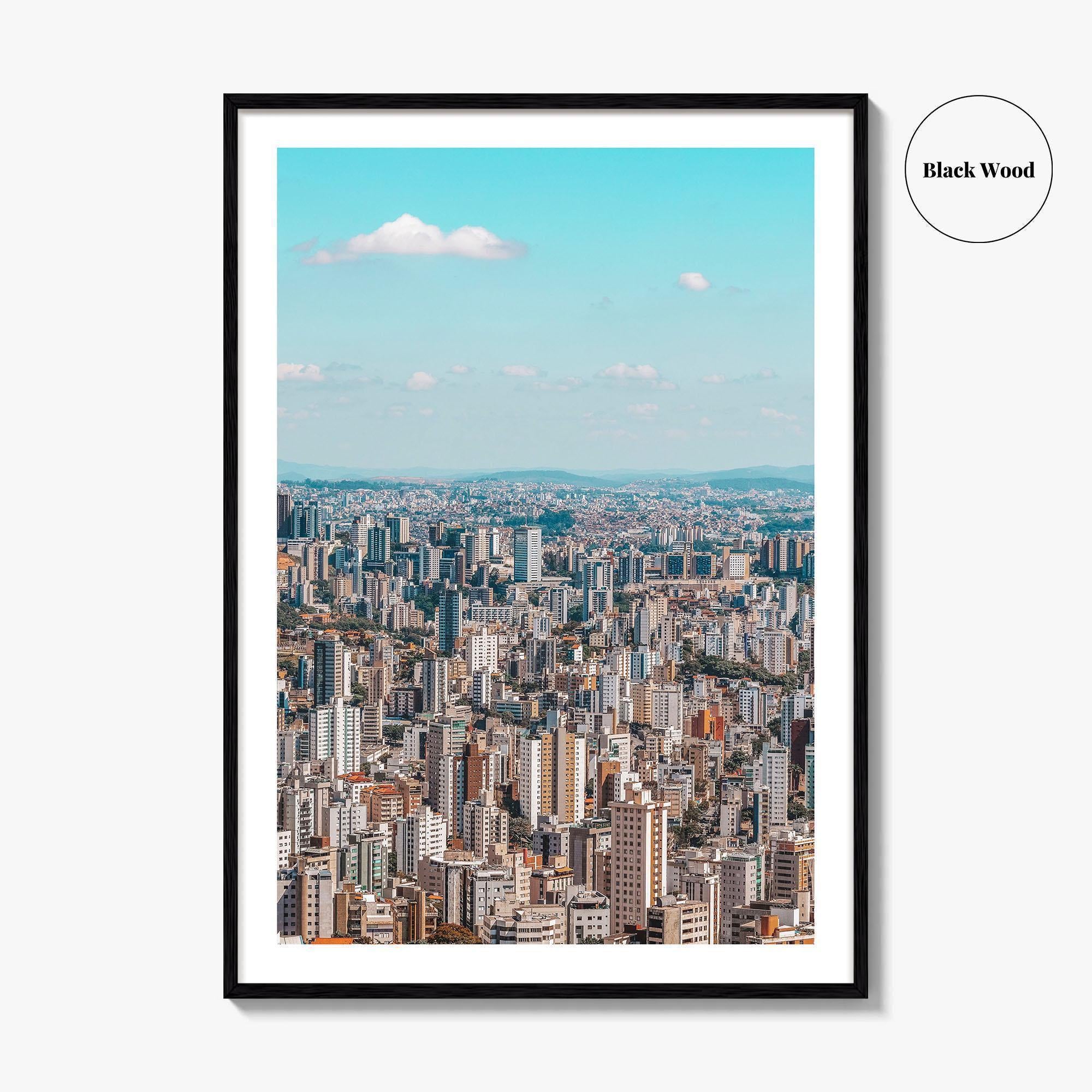 Belo Horizonte Skyline Fine Art Photo Print, Mangabeiras Viewpoint, Minas Gerais, Brazil Wall Poster