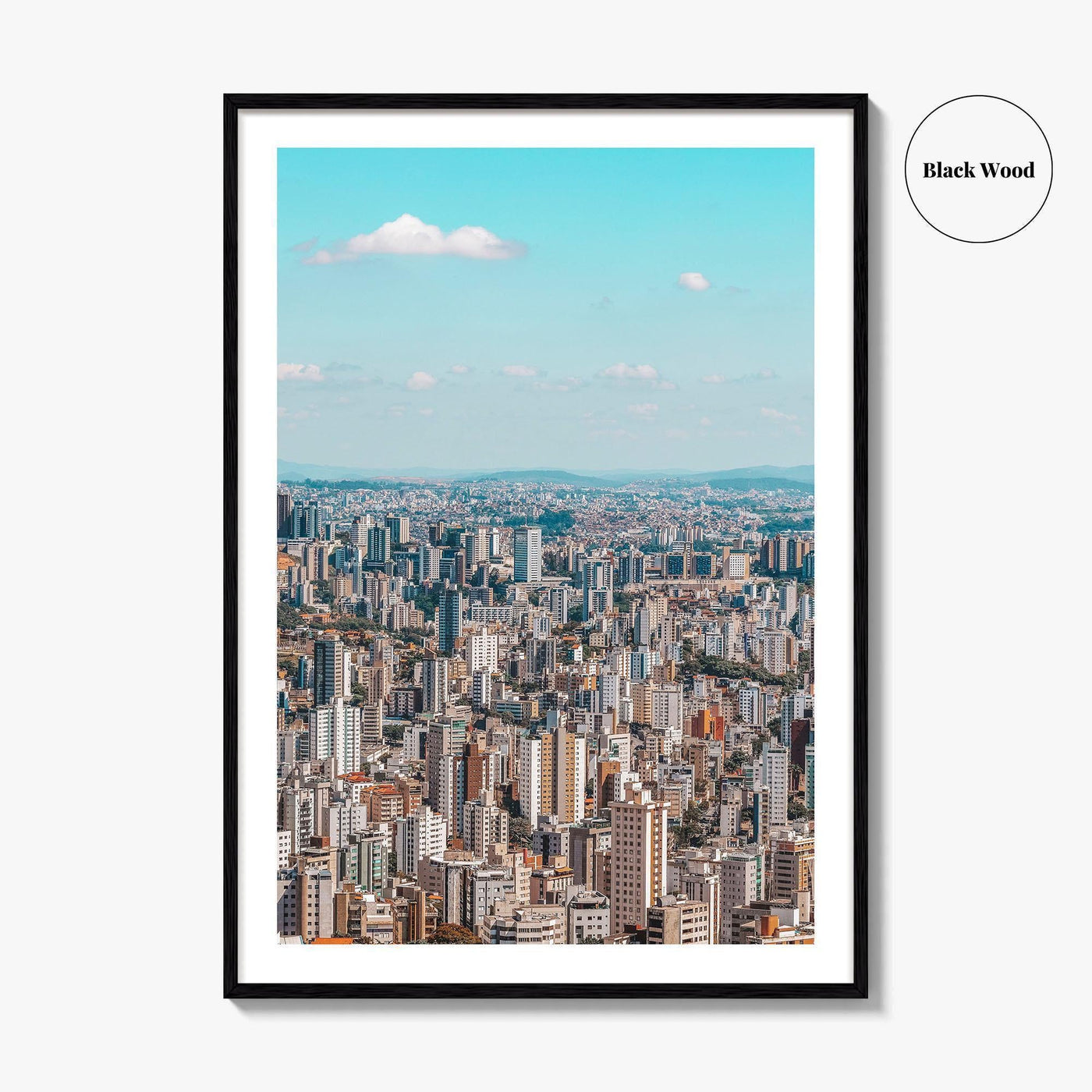 Belo Horizonte Skyline Fine Art Photo Print, Mangabeiras Viewpoint, Minas Gerais, Brazil Wall Poster