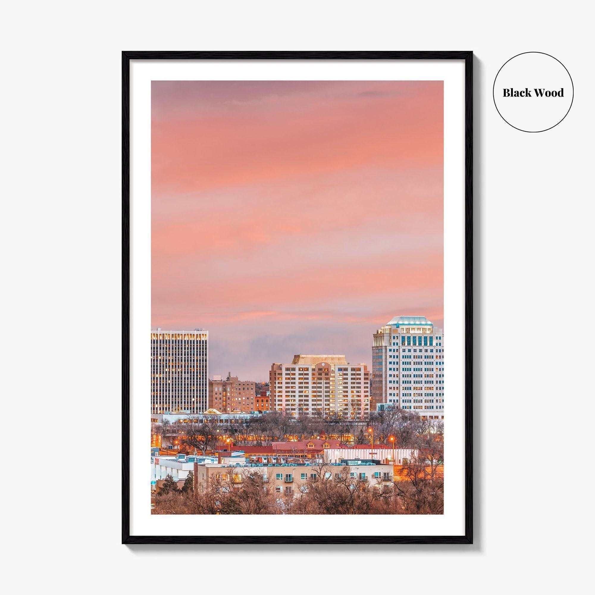 Colorado Springs Skyline Fine Art Photo Print, CO, USA, Wall Decor Poster