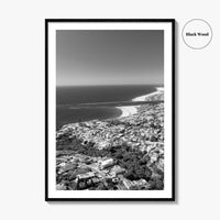 Corona Del Mar Black and White Fine Art Photo Print, Newport Beach California, Aerial