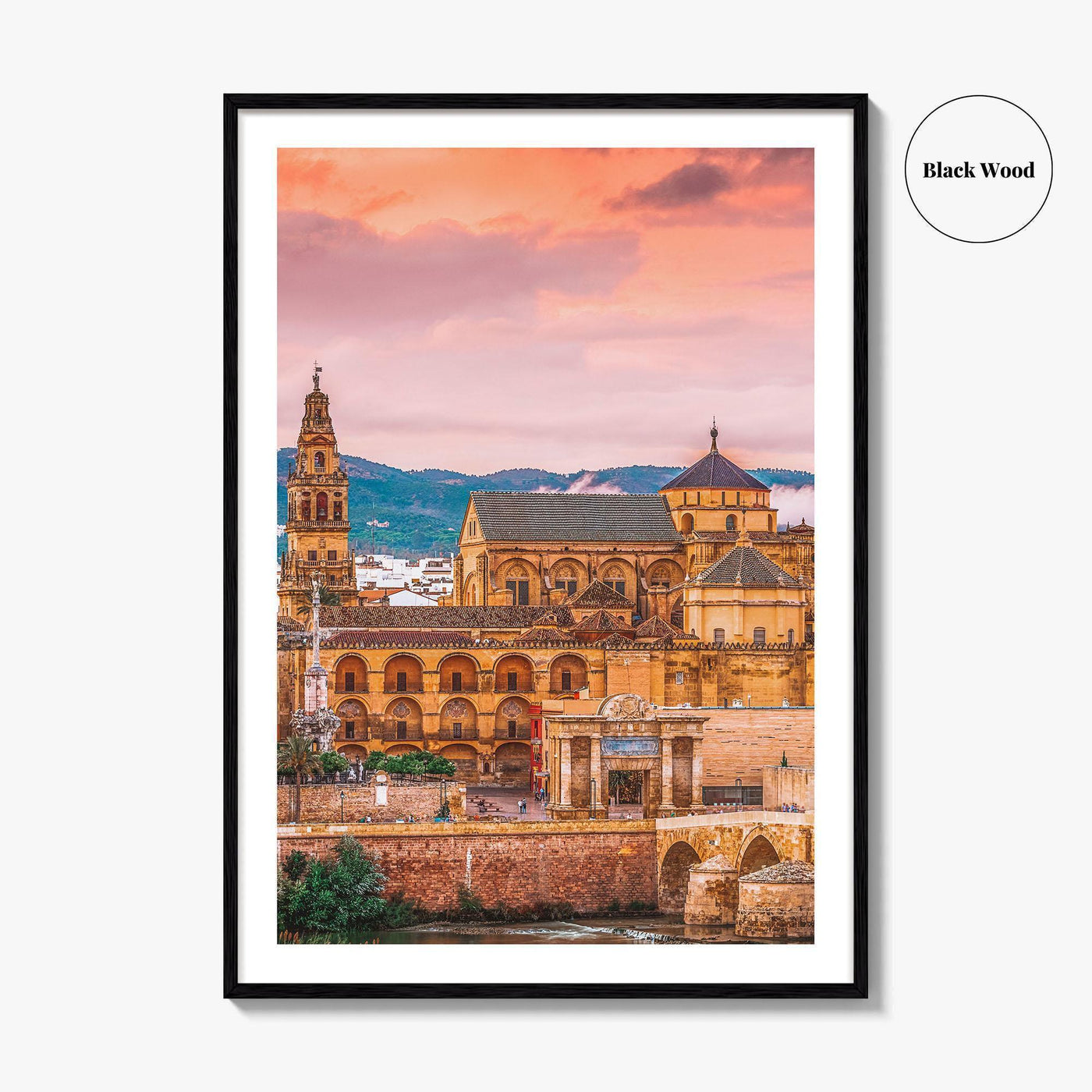 Cordoba Spain Fine Art Photo Print, Mezquita Cathedral, Roman Bridge, Andalusia Wall Decor, Poster