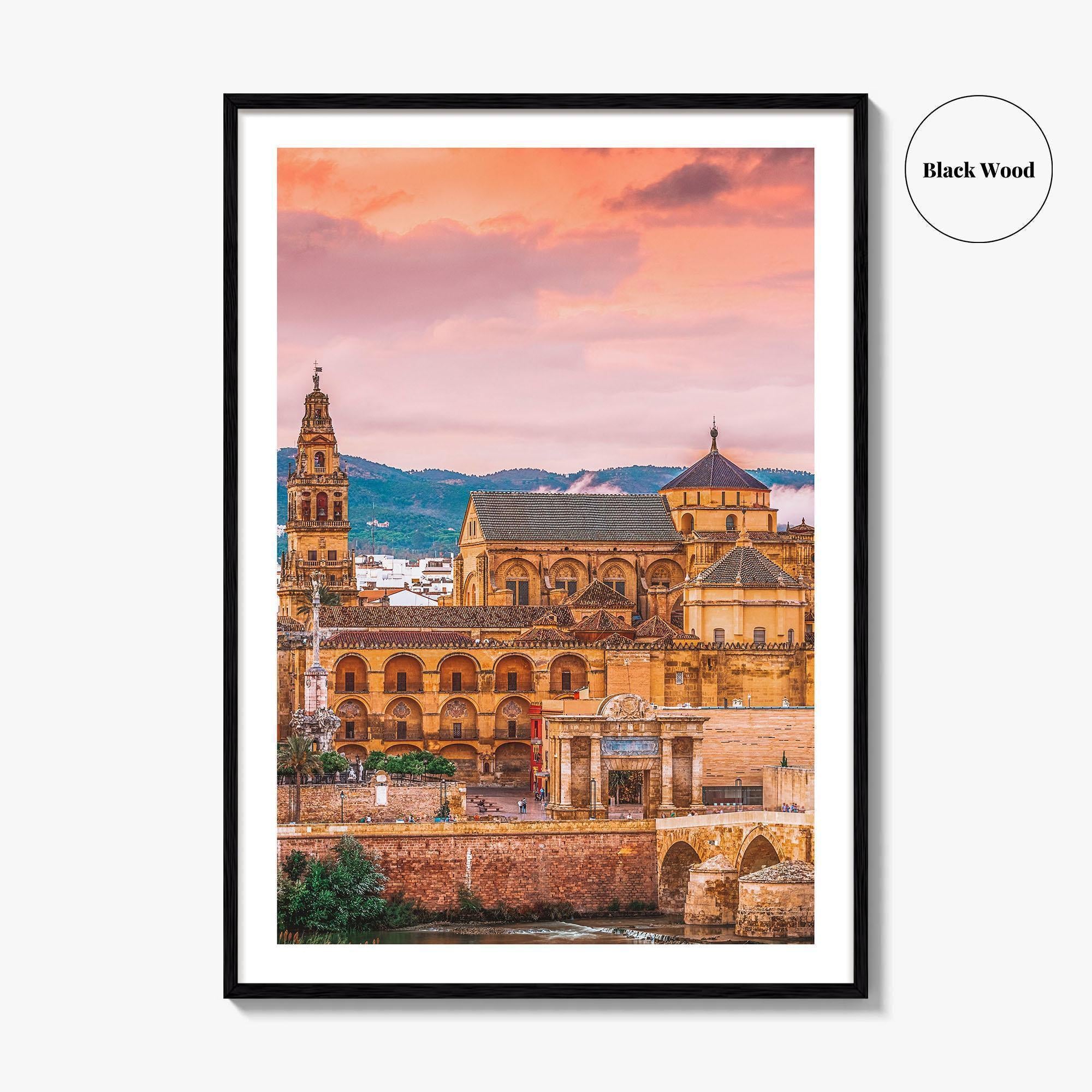 Cordoba Spain Fine Art Photo Print, Mezquita Cathedral, Roman Bridge, Andalusia Wall Decor, Poster