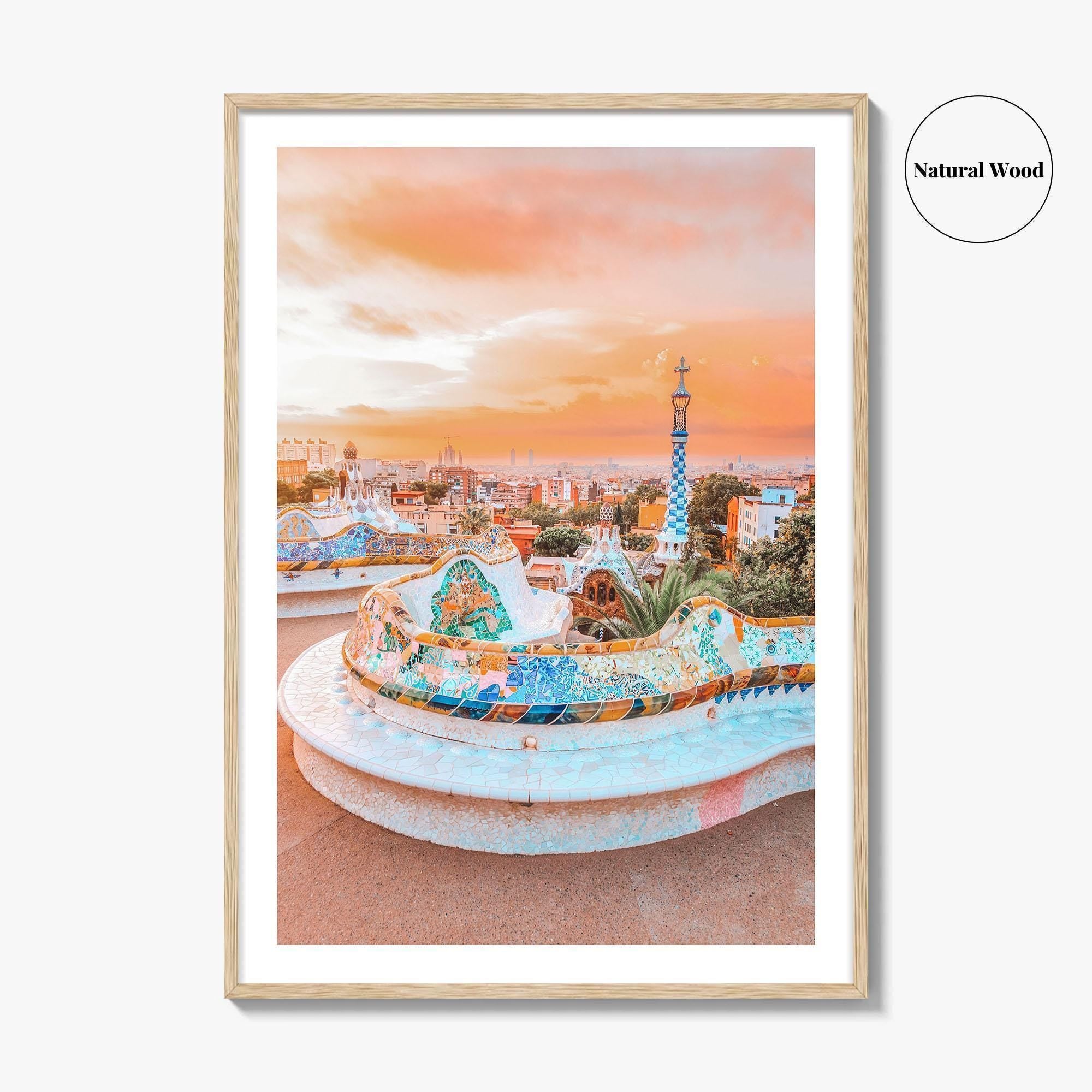 Barcelona Fine Art Photo Print, Park Güell, Gaudí, Catalonia Spain Poster