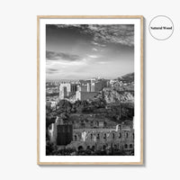 Athens Black and White Fine Art Photo Print, Acropolis Parthenon, Greece Wall Decor Poster