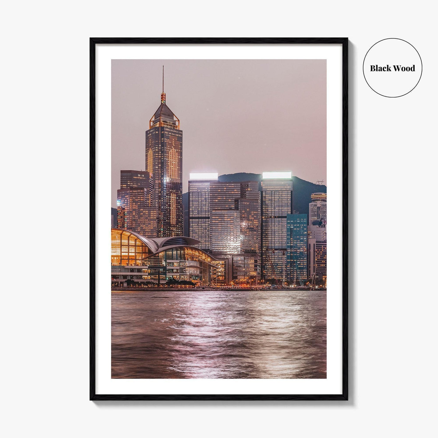 Hong Kong Skyline Fine Art Photo Print, Victoria Harbour, China Wall Decor Poster