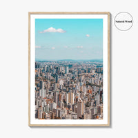 Belo Horizonte Skyline Fine Art Photo Print, Mangabeiras Viewpoint, Minas Gerais, Brazil Wall Poster