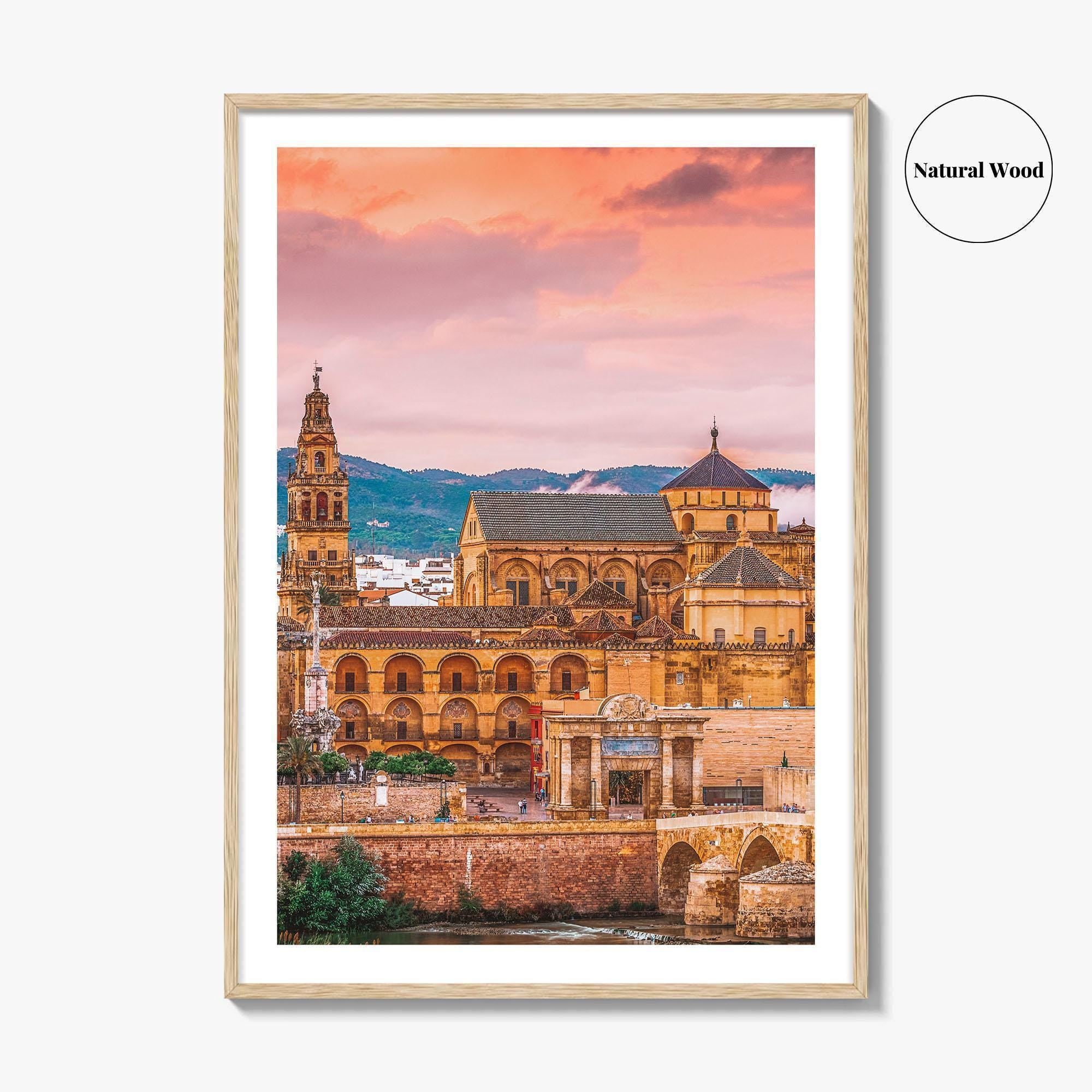 Cordoba Spain Fine Art Photo Print, Mezquita Cathedral, Roman Bridge, Andalusia Wall Decor, Poster