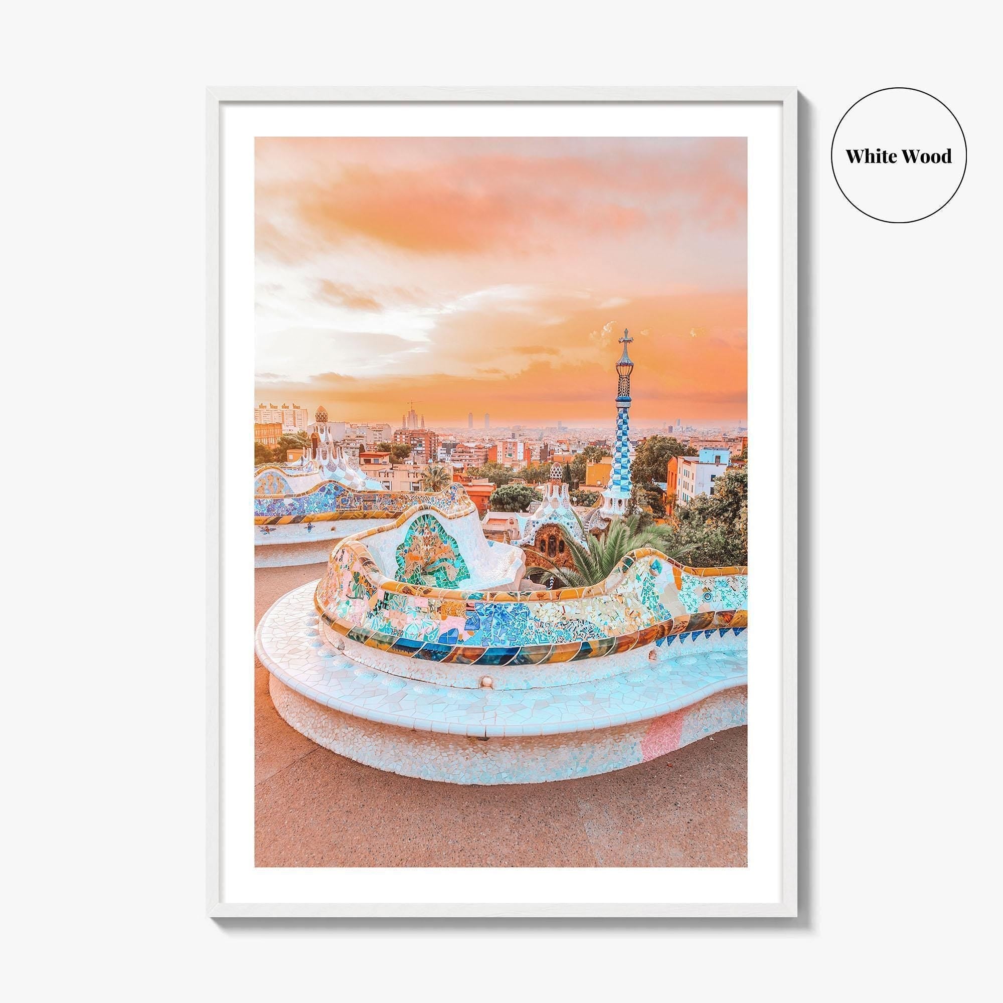 Barcelona Fine Art Photo Print, Park Güell, Gaudí, Catalonia Spain Poster