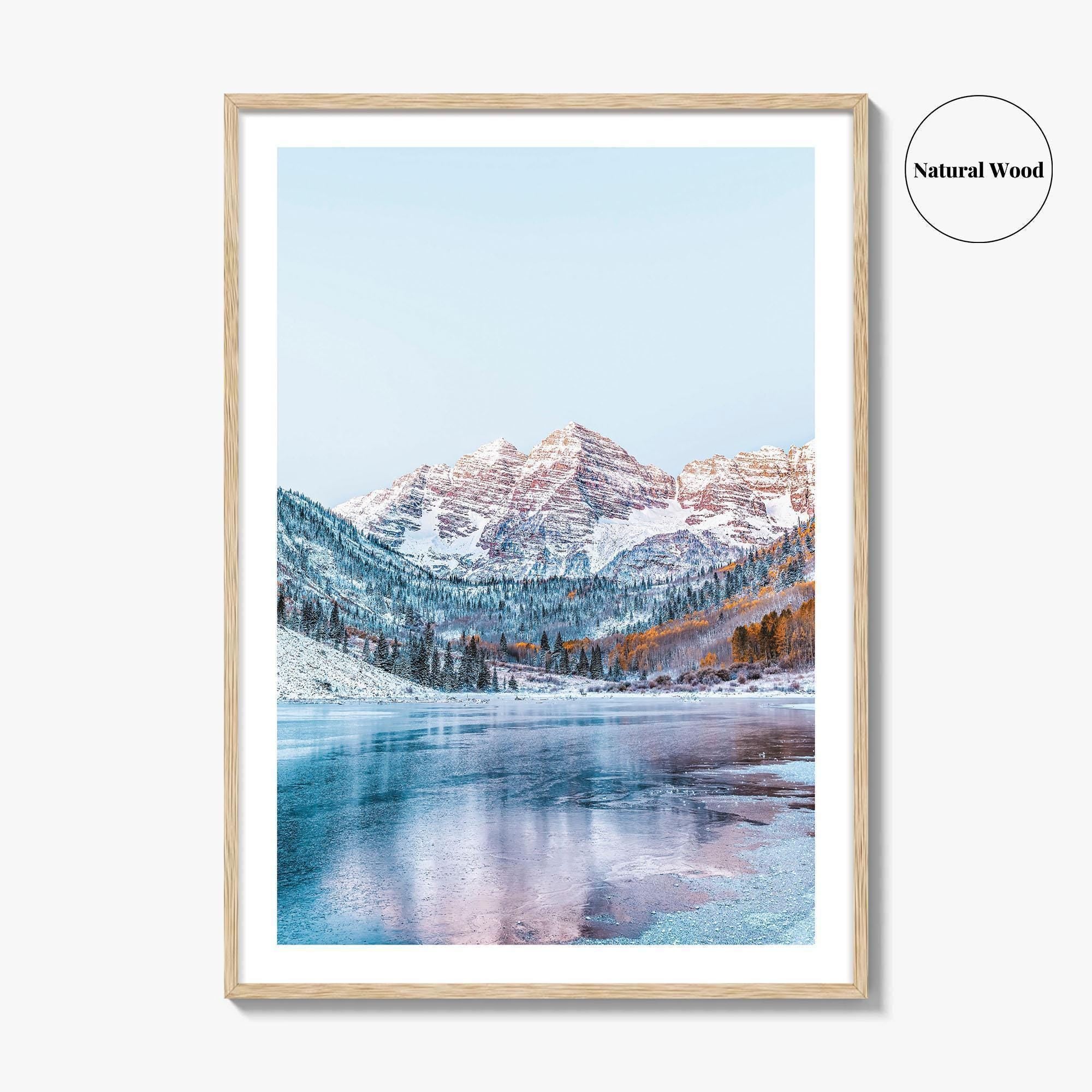 Aspen Fine Art Photo Print, Maroon Bells, Colorado Rocky Mountains, Photo Poster, USA