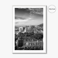 Athens Black and White Fine Art Photo Print, Acropolis Parthenon, Greece Wall Decor Poster