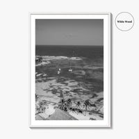 Akumal Black and White Fine Art Photo Print, Quintana Roo Riviera Maya Mexico Poster