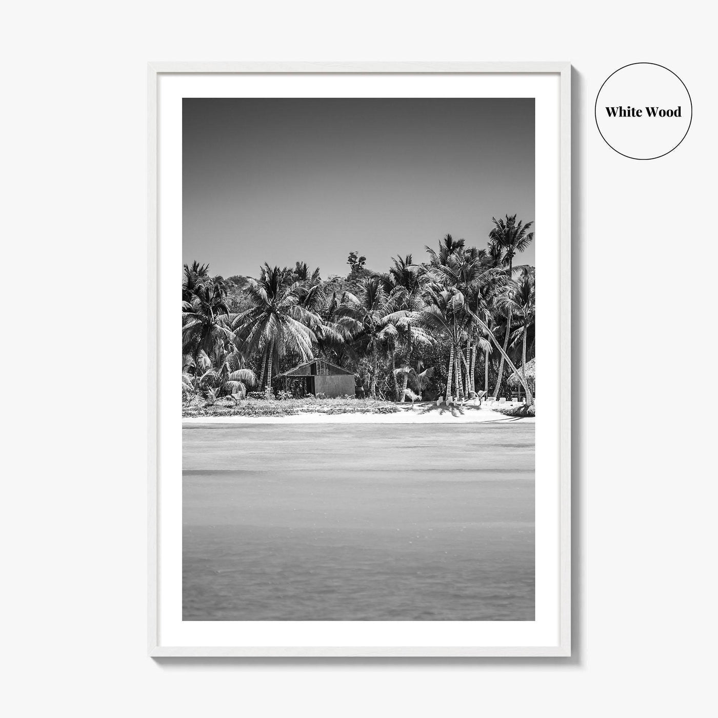 Punta Cana Black and White Fine Art Photo Print, Dominican Republic Poster